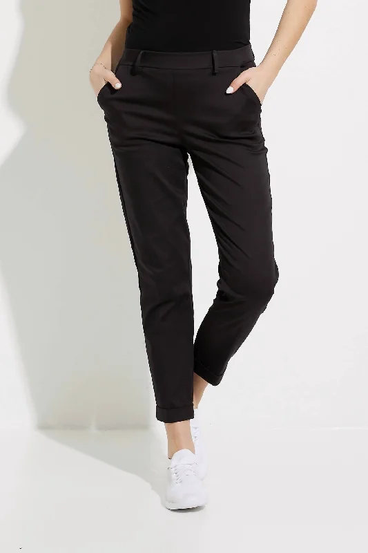 Cuffed Ankle Pants In Black