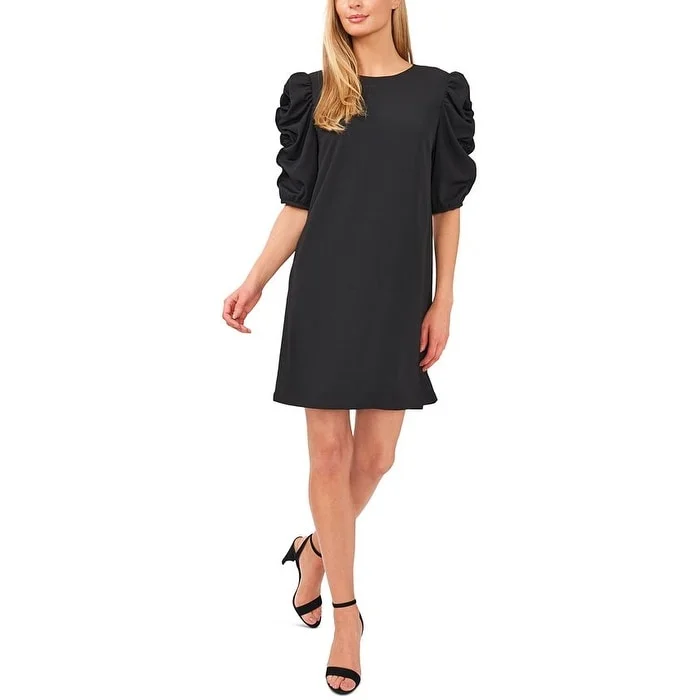 Cece Women's Ruffle Sleeve Dress Black Size Large