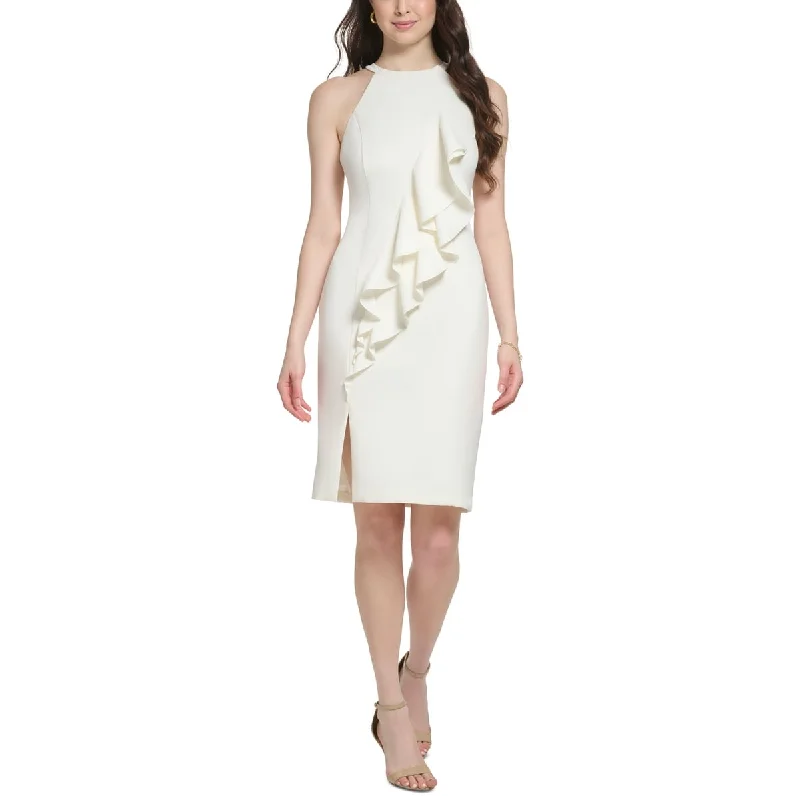 Vince Camuto Women's Halter Bodycon Dress White