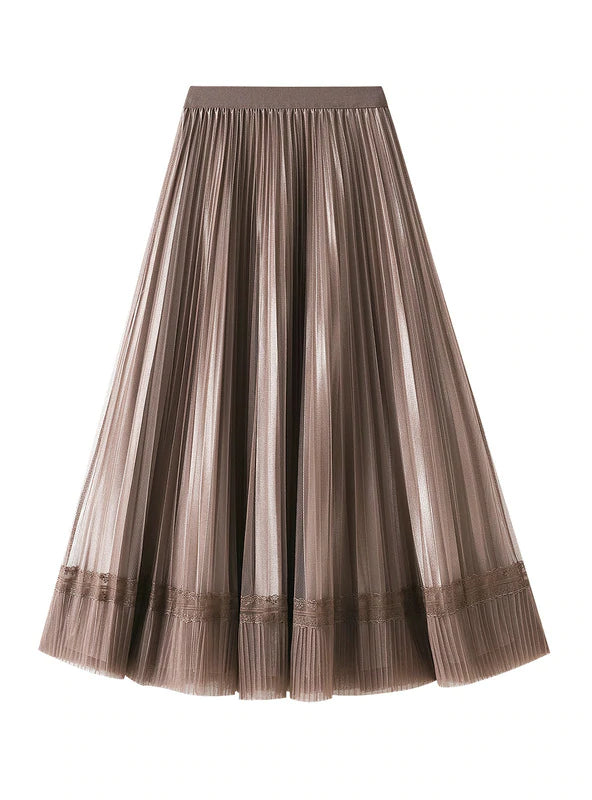 BOTH SIDES WEAR LONG PLEATED SKIRTS