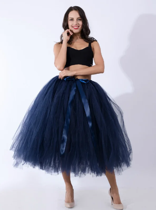 Navy Blue Tulle Tutu Middle Skir