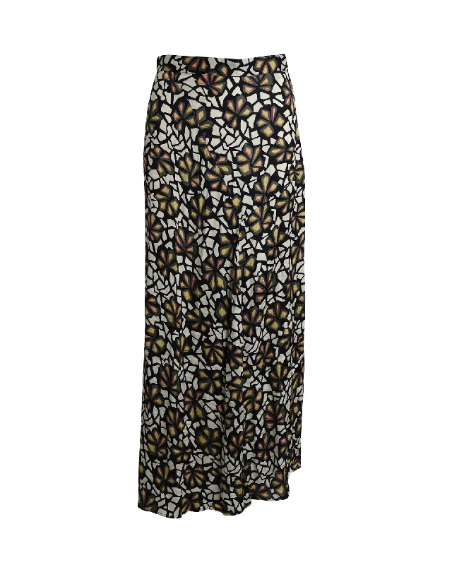 Ba&Sh Printed Maxi Skirt in Multicolor Viscose