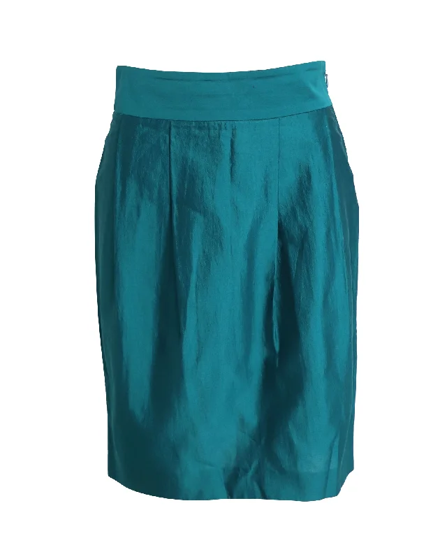 Moschino Cheap And Chic Pencil Skirt in Green Cotton