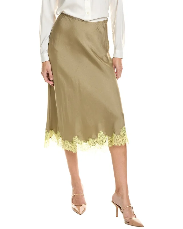 rag & bone Jaci Lace Silk-Blend Midi Skirt